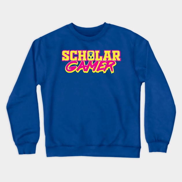 Scholar Gamer Crewneck Sweatshirt by vphsgraphics